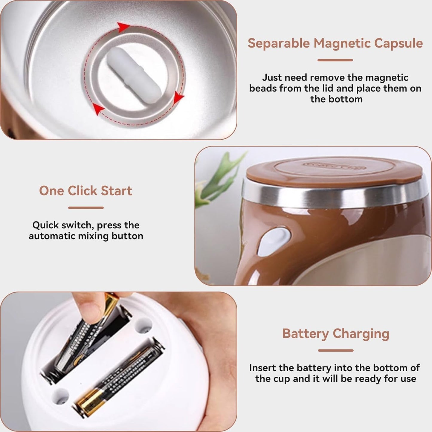 Self Stirring Magnetic Mug